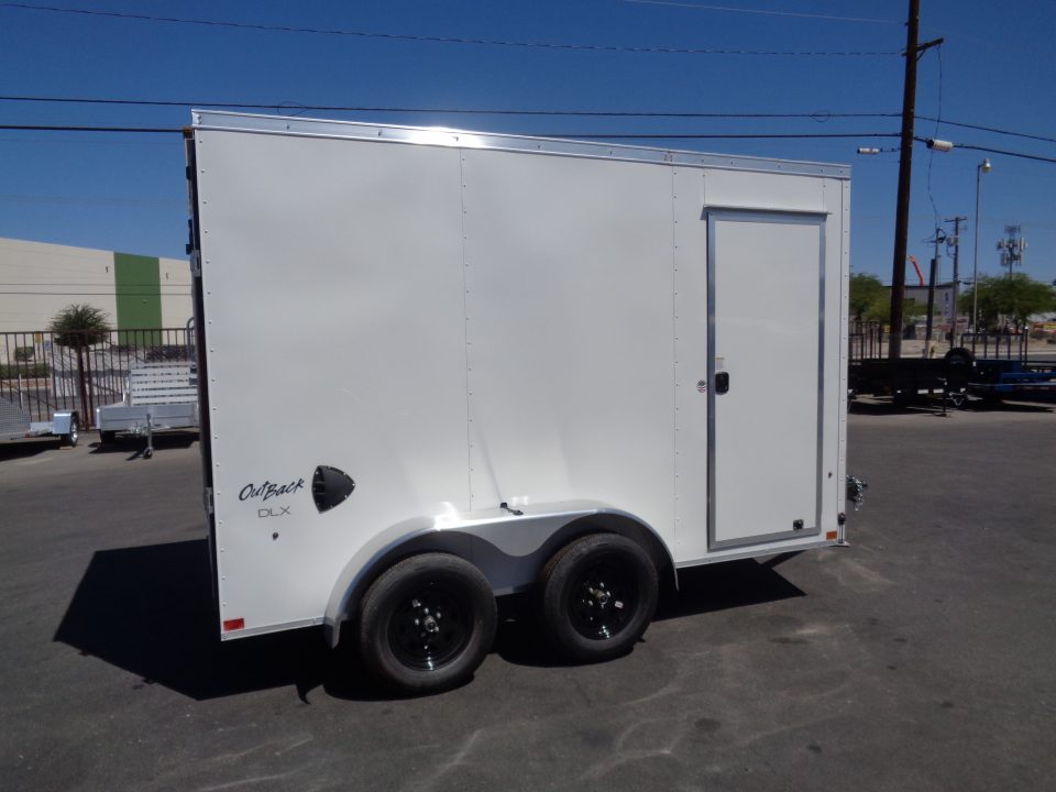 New 2026 Pace American - Out Back DLX - 7x12 V-Nose Tandem Axle 7k Cargo Trailer w/ Rear Ramp Door