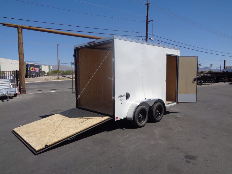 New 2026 Pace American - Out Back DLX - 7x12 V-Nose Tandem Axle 7k Cargo Trailer w/ Rear Ramp Door