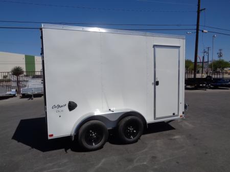 New 2026 Pace American - Out Back DLX - 7x12 V-Nose Tandem Axle 7k Cargo Trailer w/ Rear Ramp Door