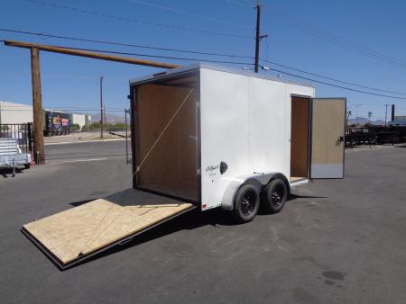 New 2026 Pace American - Out Back DLX - 7x12 V-Nose Tandem Axle 7k Cargo Trailer w/ Rear Ramp Door