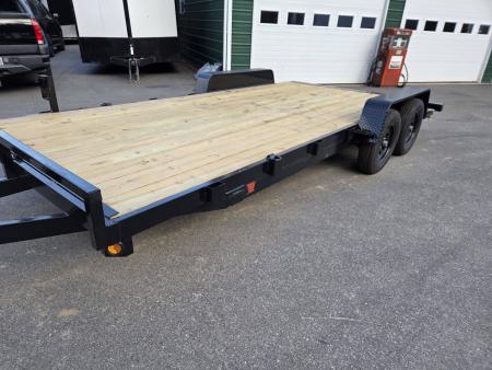 New 2027 Quality Steel and Aluminum 7x18 7000lb gvwr car hauler with removable fenders Utility Trailer