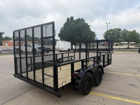 New #144370 2026 MP CUSTOMS 14 X 83 TANDEM AXLE PIPE TOP 7K LANDSCAPE TRAILER W/ 2' SIDES