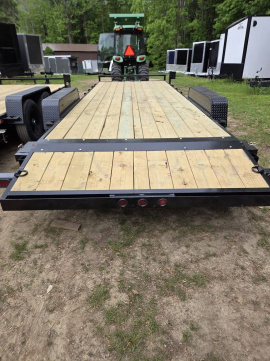 New 2027 Quality Steel and Aluminum 7x22 9990lb gvwr car hauler with removable fenders Utility Trailer