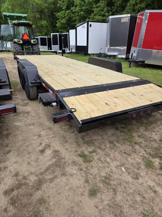 New 2027 Quality Steel and Aluminum 7x22 9990lb gvwr car hauler with removable fenders Utility Trailer