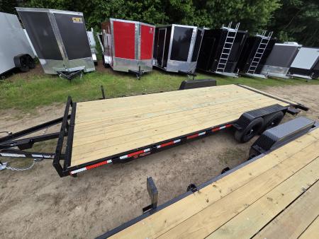 New 2027 Quality Steel and Aluminum 7x22 9990lb gvwr car hauler with removable fenders Utility Trailer