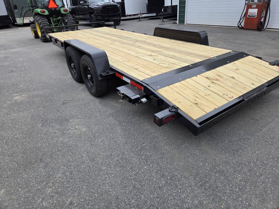 New 2027 Quality Steel and Aluminum 7x20 9990lb cr hauler with removable fender Utility Trailer