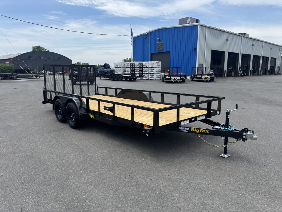 New 2027 Big Tex Trailers 70PI-18R1A-4PBK-BRK2 7X18 TA Utility Trailer