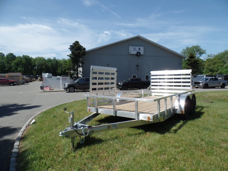 New 2026 ALCOM 6 1/2 by 14 tandem with side ramp Landscape Trailer