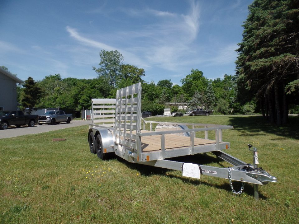 New 2026 ALCOM 6 1/2 by 14 tandem with side ramp Landscape Trailer