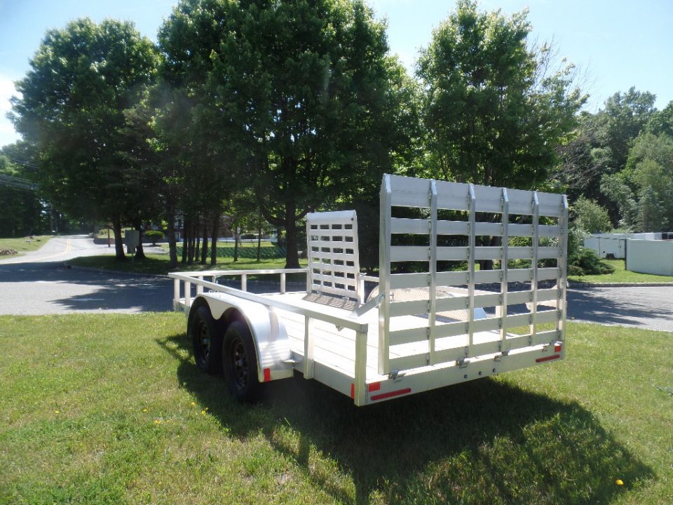 New 2026 ALCOM 6 1/2 by 14 tandem with side ramp Landscape Trailer