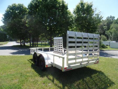 New 2026 ALCOM 6 1/2 by 14 tandem with side ramp Landscape Trailer