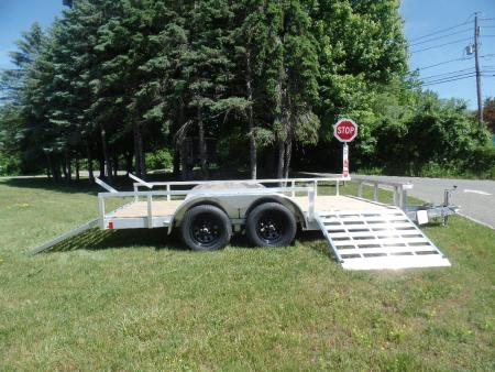 New 2026 ALCOM 6 1/2 by 14 tandem with side ramp Landscape Trailer