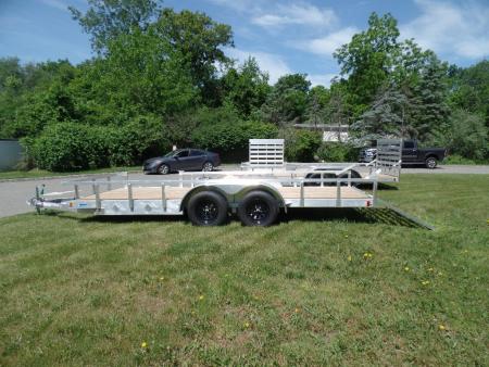 New 2026 ALCOM EXAMPLE / 79.5" wide deck by 18 ft. long with side ramp Landscape Trailer