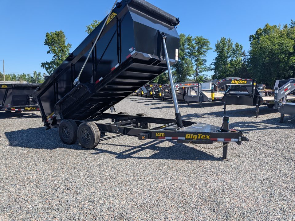 New 2027 Big Tex Trailers 7x16 TD Heavy Duty 15.4K Telescopic Dump w/ Slide-In Ramps & 4' Sides Dump Trailer