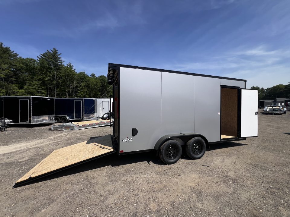 New 2026 Pace American 7x16 + 2ft V nose/ Rear Spoiler/ Polycore / Blackout - 7000GVW