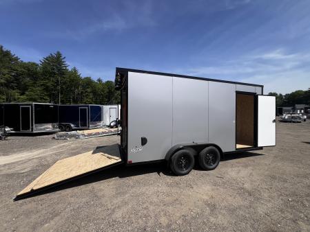 New 2026 Pace American 7x16 + 2ft V nose/ Rear Spoiler/ Polycore / Blackout - 7000GVW