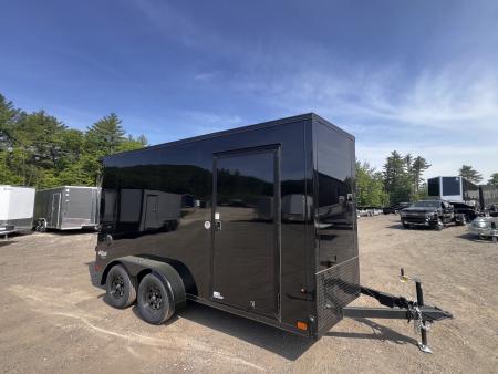 New 2026 Pace American 7x14 + 2ft V nose/ Rear Spoiler/ Polycore / Blackout - 7000GVW