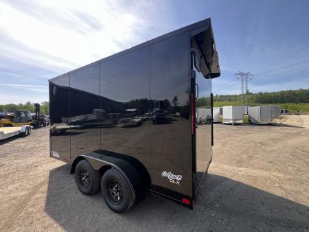 New 2026 Pace American 7x14 + 2ft V nose/ Rear Spoiler/ Polycore / Blackout - 7000GVW