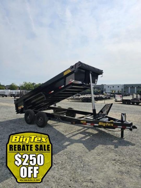 New 2027 Big Tex Trailers 7x16 TD Heavy Duty 15.4K Telescopic Dump w/ Slide-In Ramps Dump Trailer