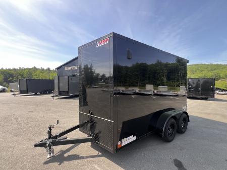 New 2026 Pace American 7x12 + 2ft V nose/ Rear Spoiler/ Polycore / Blackout - 7000GVW