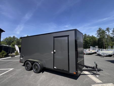New 2026 Pace American 7x16 + 2ft V nose/ Rear Spoiler/ Polycore / Blackout - 7000GVW