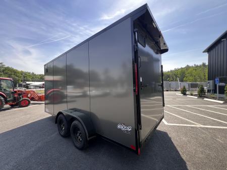 New 2026 Pace American 7x16 + 2ft V nose/ Rear Spoiler/ Polycore / Blackout - 7000GVW