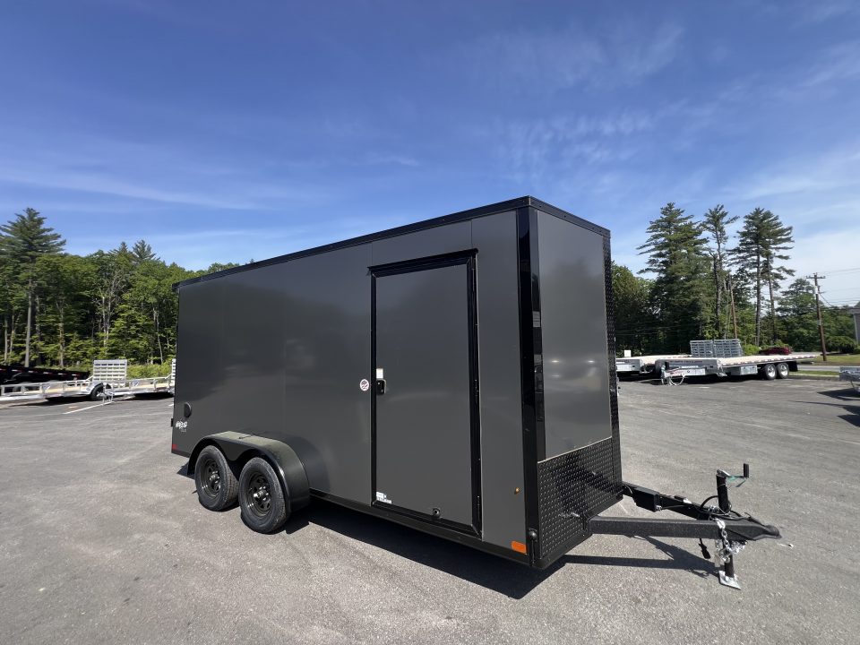 New 2026 Pace American 7x16 + 2ft V nose/ Rear Spoiler/ Polycore / Blackout - 7000GVW