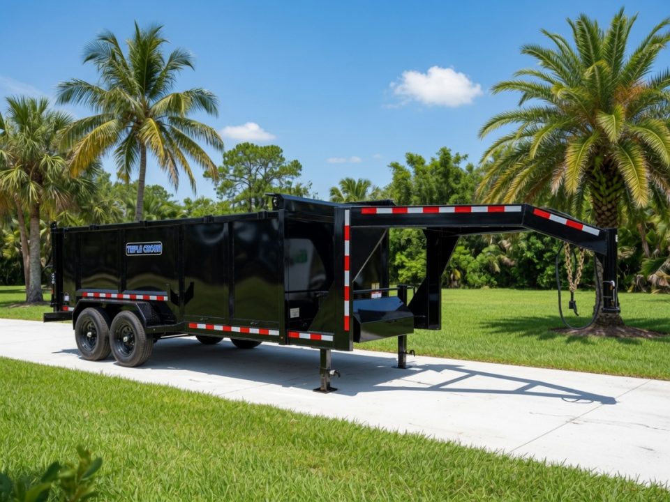 New 2026 Triple Crown Trailers 7x16 Gooseneck Dump Trailer – 16K GVWR | 4' High Sides | Heavy-Duty Dump Trailer