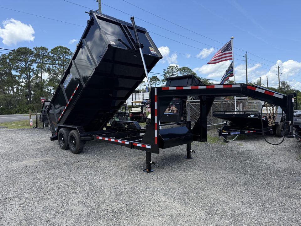 New 2026 Triple Crown Trailers 7x16 Gooseneck Dump Trailer – 16K GVWR | 4' High Sides | Heavy-Duty Dump Trailer