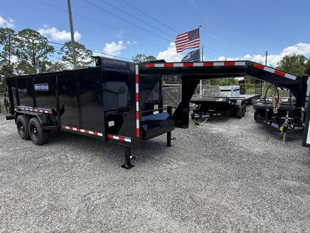 New 2026 Triple Crown Trailers 7x16 Gooseneck Dump Trailer – 16K GVWR | 4' High Sides Dump Trailer