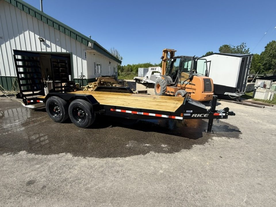 New 2026 Rice Trailers 7X18 Equipment Trailer