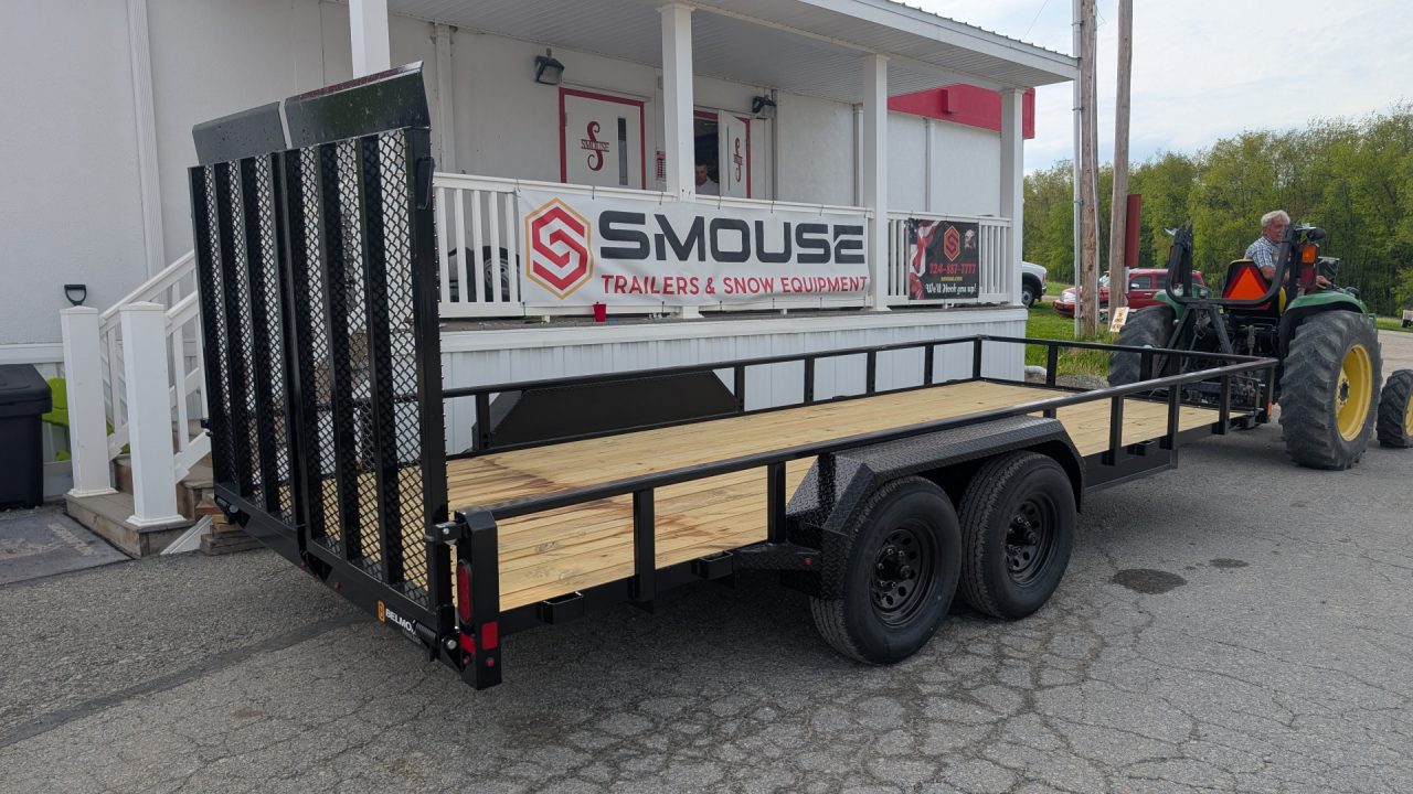 New 2026 Belmont 7x16 Tube Top Utility Trailer w/ Split Gate