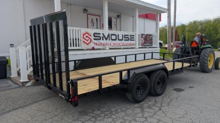 New 2026 Belmont 7x16 Tube Top Utility Trailer w/ Split Gate
