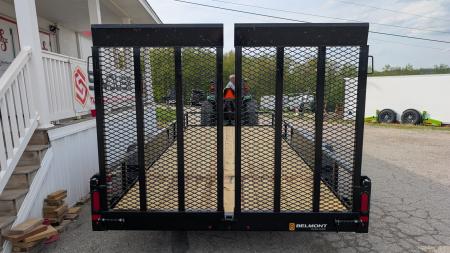 New 2026 Belmont 7x16 Tube Top Utility Trailer w/ Split Gate