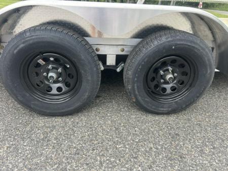 New 2027 ALCOM Open ECO-7X18 Aluminum with Wood Deck Car Hauler