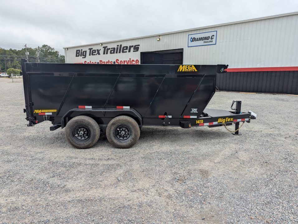 New 2027 Big Tex Trailers 7x16 TD Heavy Duty 15.4K Telescopic Dump w/ Slide-In Ramps & 4' Sides Dump Trailer