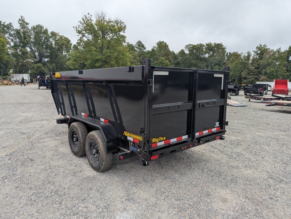 New 2027 Big Tex Trailers 7x16 TD Heavy Duty 15.4K Telescopic Dump w/ Slide-In Ramps & 4' Sides Dump Trailer