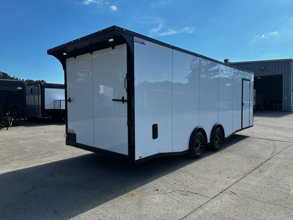 New 2026 Luxe 8.5x24 Race Trailer - Finished Interior- 5200LB Torsion - Full Escape Door-Removable Fender