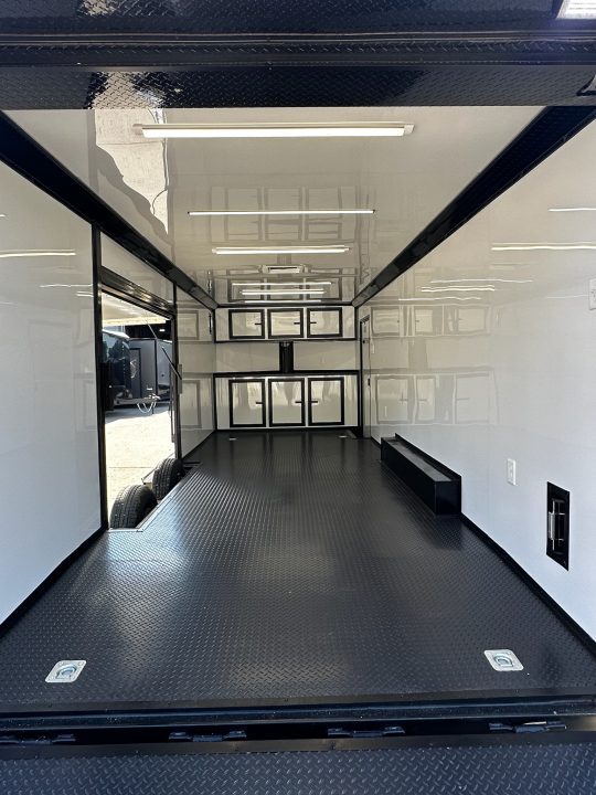 New 2026 Luxe 8.5x24 Race Trailer - Finished Interior- 5200LB Torsion - Full Escape Door-Removable Fender