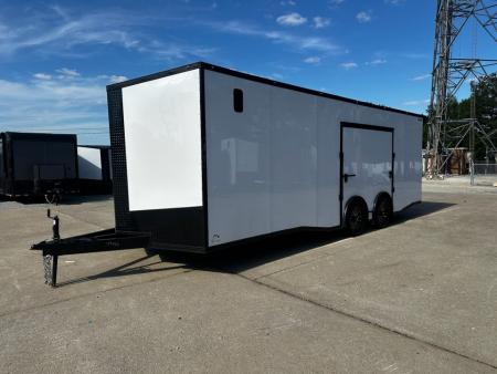 New 2026 Luxe 8.5x24 Race Trailer - Finished Interior- 5200LB Torsion - Full Escape Door-Removable Fender