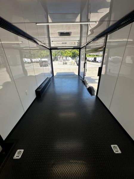 New 2026 Luxe 8.5x24 Race Trailer - Finished Interior- 5200LB Torsion - Full Escape Door-Removable Fender