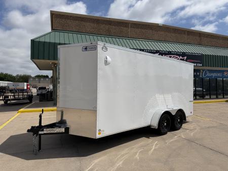 New #056056 2026 FOREST RIVER TA2 7 X 16 TANDEM AXLE 7K ENCLOSED W/ REAR RAMP DOOR