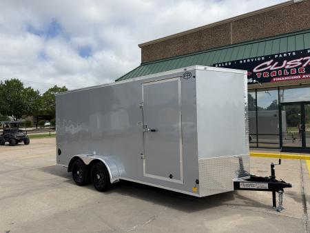 New #056387 2027 FOREST RIVER TA2 7 X 16 TANDEM AXLE 7K ENCLOSED W/ REAR RAMP DOOR