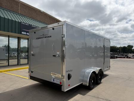 New #056387 2027 FOREST RIVER TA2 7 X 16 TANDEM AXLE 7K ENCLOSED W/ REAR RAMP DOOR