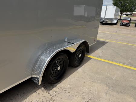 New #056387 2027 FOREST RIVER TA2 7 X 16 TANDEM AXLE 7K ENCLOSED W/ REAR RAMP DOOR