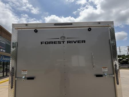 New #056387 2027 FOREST RIVER TA2 7 X 16 TANDEM AXLE 7K ENCLOSED W/ REAR RAMP DOOR