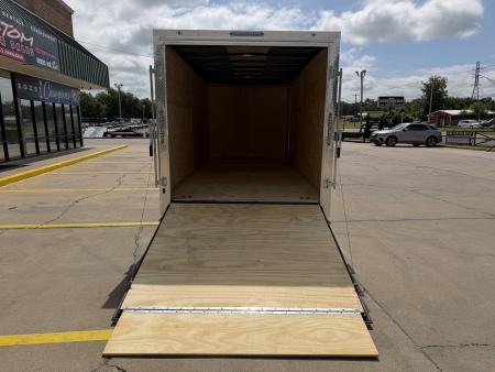 New #056387 2027 FOREST RIVER TA2 7 X 16 TANDEM AXLE 7K ENCLOSED W/ REAR RAMP DOOR