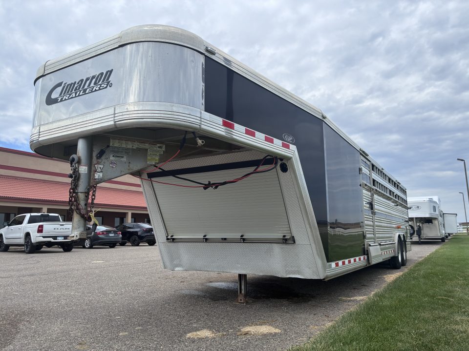 Used 2015 Cimarron 28' x 8' Stierwalt Signature Series Stock / Stock Combo Trailer