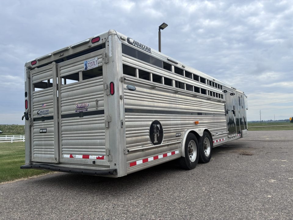Used 2015 Cimarron 28' x 8' Stierwalt Signature Series Stock / Stock Combo Trailer
