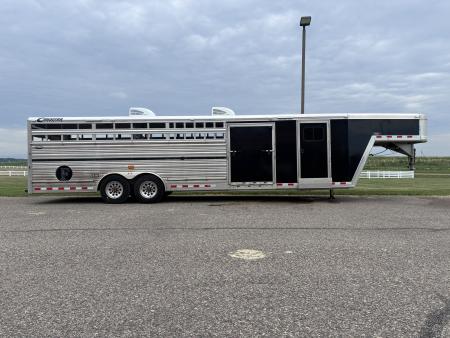 Used 2015 Cimarron 28' x 8' Stierwalt Signature Series Stock / Stock Combo Trailer